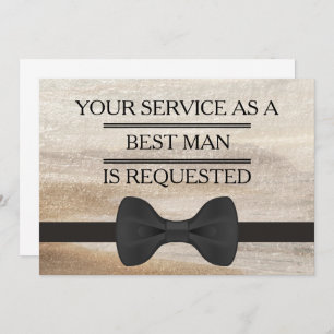 Invitation Votre service en tant que demande Groomsman Best M