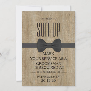 Invitation Votre service en tant que garçon d'honneur