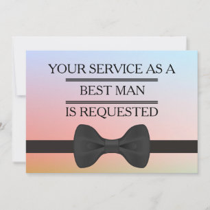 Invitation Votre service en tant que garçon d'honneur Demande