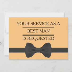 Invitation Votre service en tant que garçon d'honneur Demande
