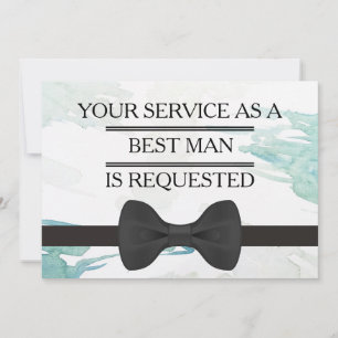 Invitation Votre service en tant que garçon d'honneur Demande