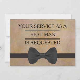 Invitation Votre service en tant que Groomsman Best Man Reque