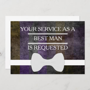 Invitation Votre service en tant que Groomsman Best Man Reque