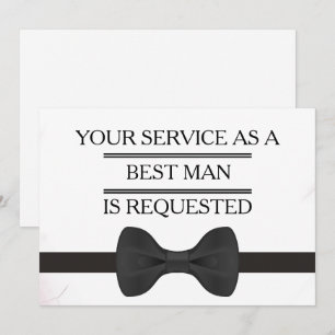 Invitation Votre service en tant que Groomsman Best Man Reque