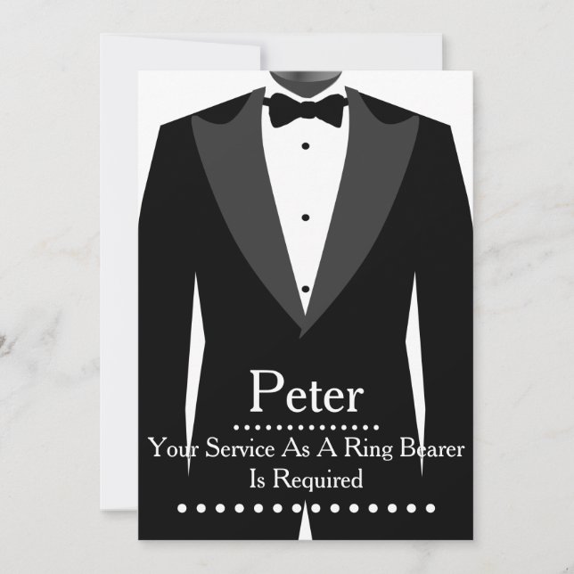 Invitation Votre service en tant que Groomsman de porte-annea (Devant)