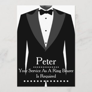 Invitation Votre service en tant que Groomsman de porte-annea