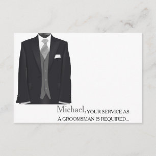 Invitation Votre Service En Tant Que Groomsman Requis Personn