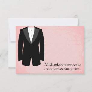 Invitation Votre Service En Tant Que Groomsman Requis Personn