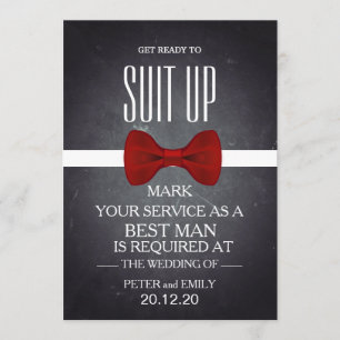 Invitation Votre service en tant que meilleur homme