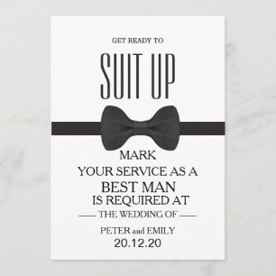Invitation Votre service en tant que meilleur homme