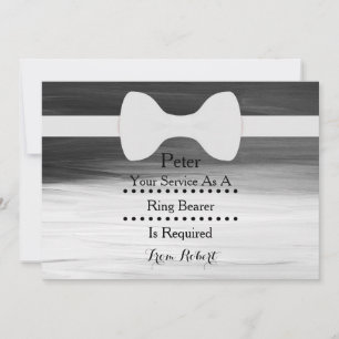 Invitation Votre service en tant que porte-bagues Noir Chalkb