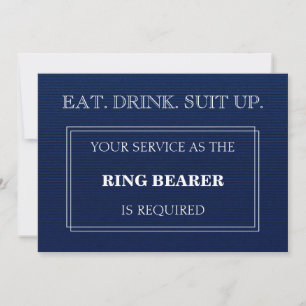 Invitation Votre Service En Tant Que Porteur De Bague Est Req