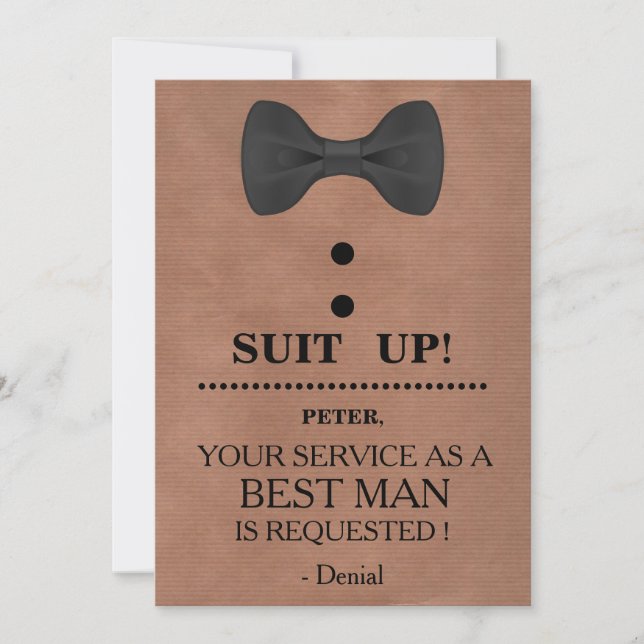 Invitation Votre service en tant qu'homme (Devant)