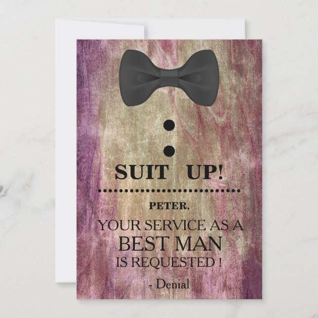 Invitation Votre service en tant qu'homme (Devant)