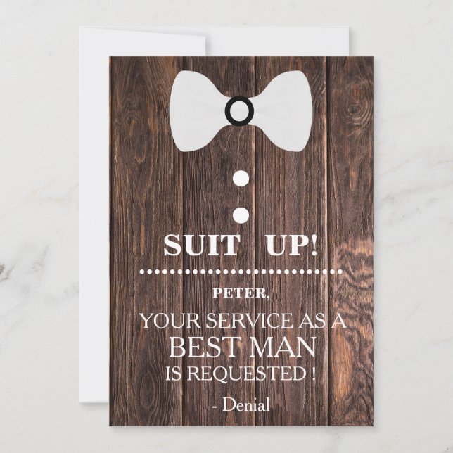 Invitation Votre service en tant qu'homme (Devant)