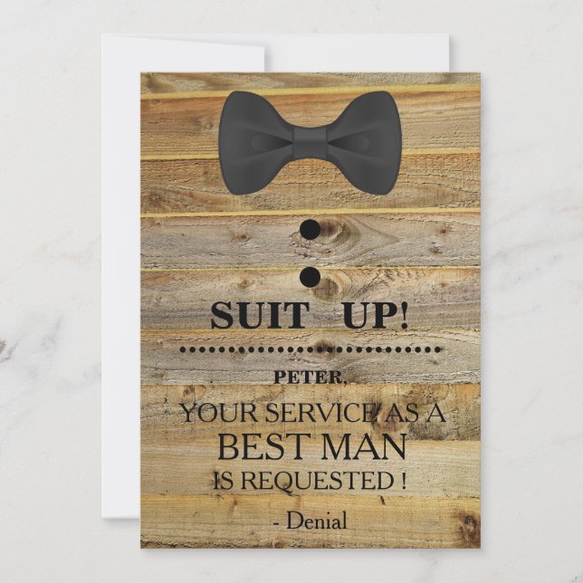 Invitation Votre service en tant qu'homme (Devant)
