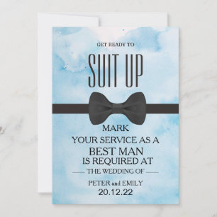 Invitation Votre service en tant qu'invitation Best Man
