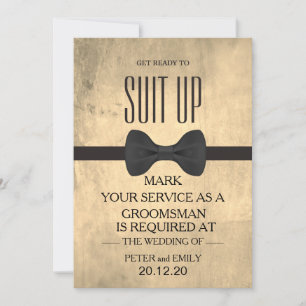 Invitation Votre service en tant qu'invitation de Groomsman