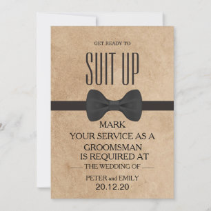 Invitation Votre service en tant qu'invitation de Groomsman