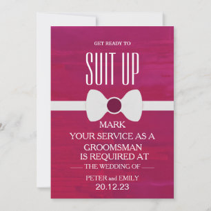Invitation Votre service en tant qu'invitation de Groomsman