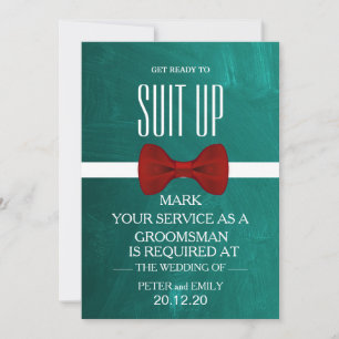 Invitation Votre service en tant qu'invitation de Groomsman