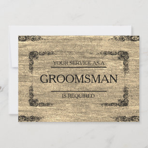 Invitation Votre service est demandé comme Groomsman