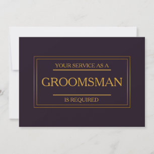 Invitation Votre service est demandé comme Groomsman