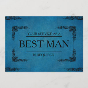 Invitation Votre service est demandé comme meilleur Groomsman