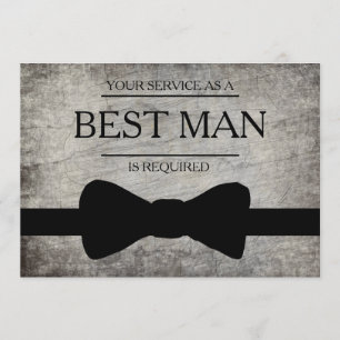 Invitation Votre service est demandé comme meilleur Groomsman