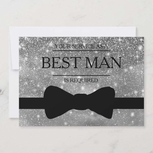 Invitation Votre service est demandé comme meilleur Groomsman (Devant)