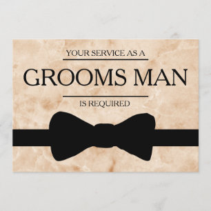 Invitation Votre service est demandé en tant que Bestman Marb