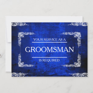 Invitation Votre service est demandé en tant que Groomsman Bl