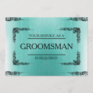 Invitation Votre service est demandé en tant que Groomsman Gr