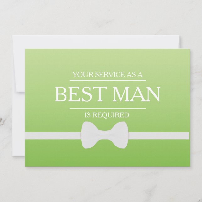 Invitation Votre service est demandé en tant que meilleur hom (Devant)