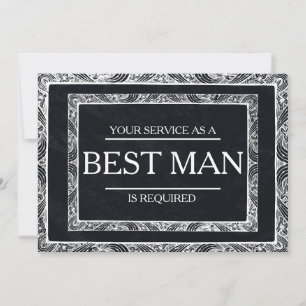 Invitation Votre service est demandé en tant que meilleur hom