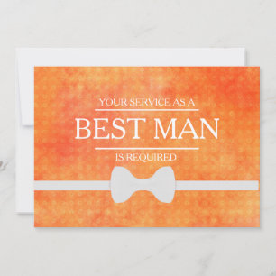 Invitation Votre service est demandé en tant que meilleur hom