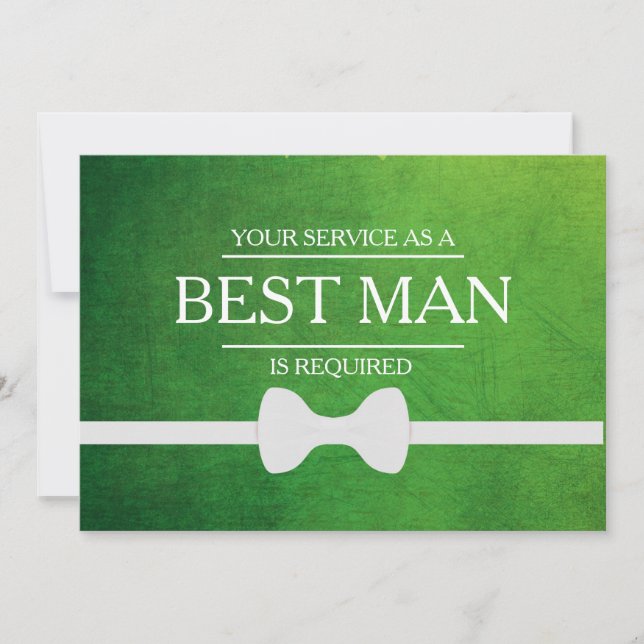 Invitation Votre service est demandé en tant que meilleur hom (Devant)