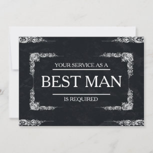 Invitation Votre service est demandé en tant que meilleur hom