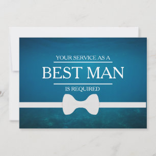 Invitation Votre service est demandé en tant que meilleur hom