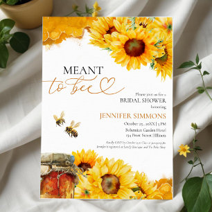 Invitation Voulant Être Fête des mariées de tournesol aquar