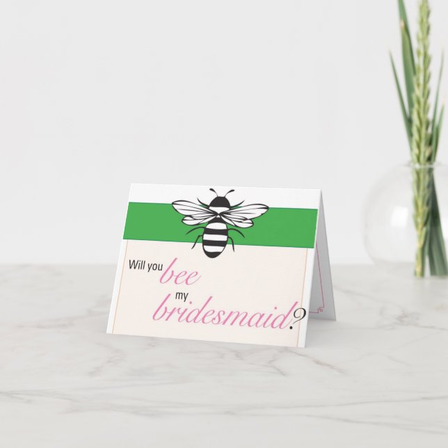 Invitation vous abeille ma demoiselle d'honneur ? (Devant)