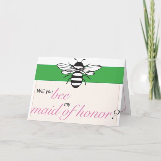 Invitation vous abeille ma domestique d'honneur ? (Devant)