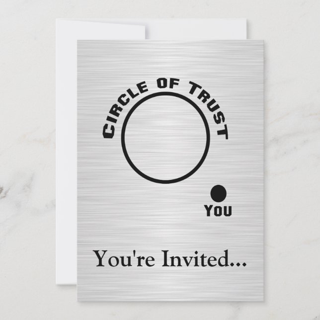Invitation Vous en dehors du cercle de confiance (Devant)