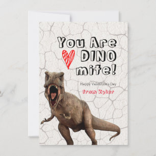 Invitation Vous êtes DINOmite Classroom Valentine's Cards