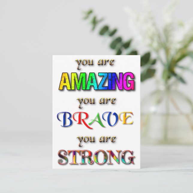 Invitation Vous êtes Extraordinaire Brave Forts Mots Inspirat (Debout devant)