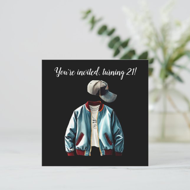 Invitation Vous êtes invité, à 21 ans ! (Debout devant)