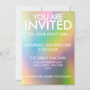 Invitation Vous êtes invité à entrer dans la couleur moderne 