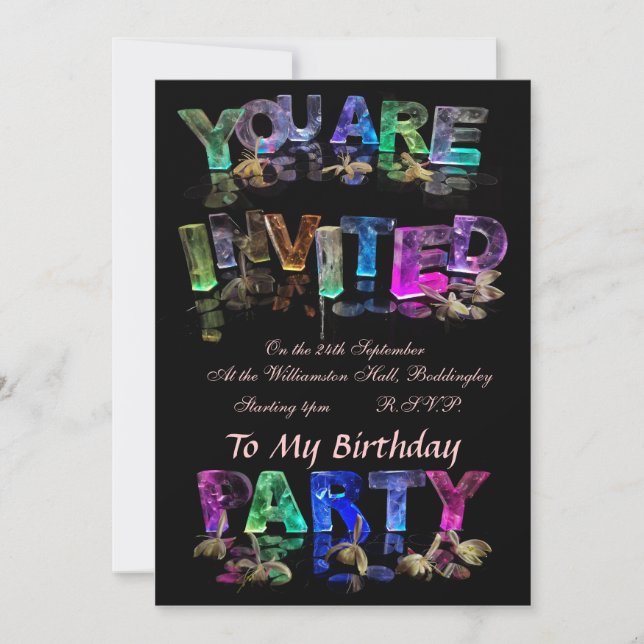 Invitation Vous êtes invité à une fête (Devant)
