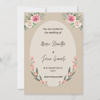 Invitation Vous êtes invité au mariage de