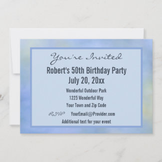 Invitation Vous êtes invité Décontracté Abstrait Blue Yellow 